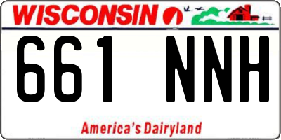 WI license plate 661NNH