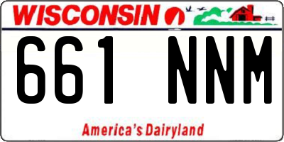 WI license plate 661NNM