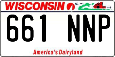 WI license plate 661NNP