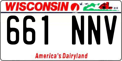 WI license plate 661NNV