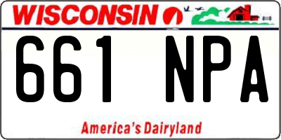 WI license plate 661NPA