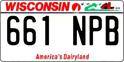 WI license plate 661NPB