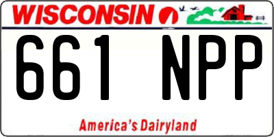 WI license plate 661NPP