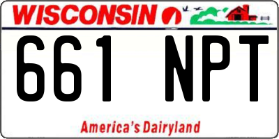 WI license plate 661NPT