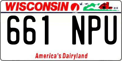 WI license plate 661NPU