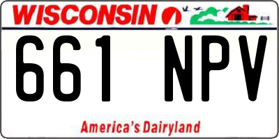 WI license plate 661NPV