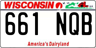 WI license plate 661NQB