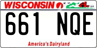 WI license plate 661NQE