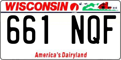 WI license plate 661NQF
