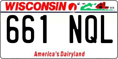 WI license plate 661NQL