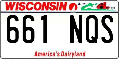 WI license plate 661NQS