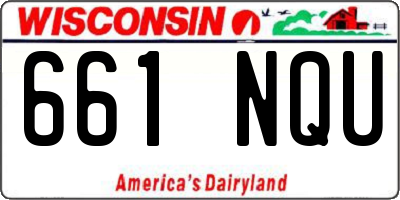WI license plate 661NQU