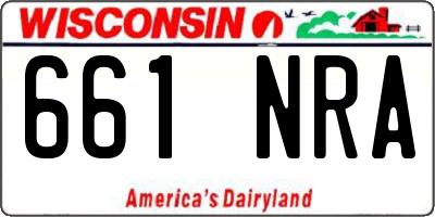 WI license plate 661NRA
