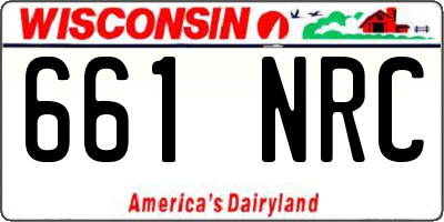 WI license plate 661NRC
