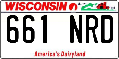 WI license plate 661NRD