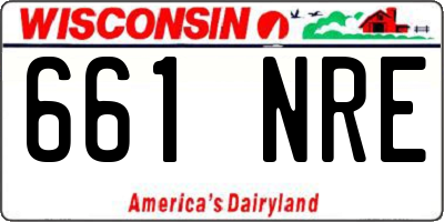 WI license plate 661NRE