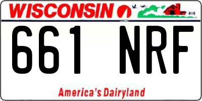 WI license plate 661NRF