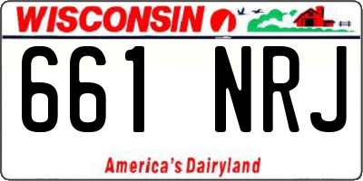 WI license plate 661NRJ