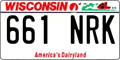 WI license plate 661NRK