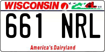 WI license plate 661NRL