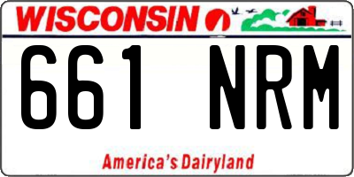 WI license plate 661NRM