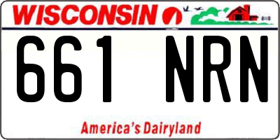 WI license plate 661NRN