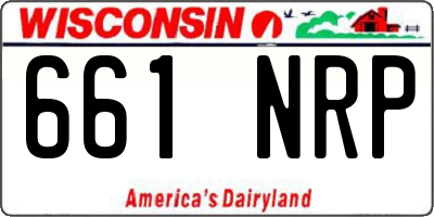 WI license plate 661NRP