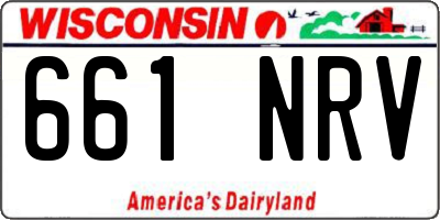 WI license plate 661NRV