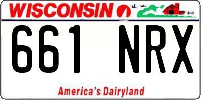 WI license plate 661NRX