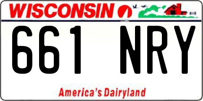 WI license plate 661NRY