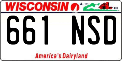 WI license plate 661NSD