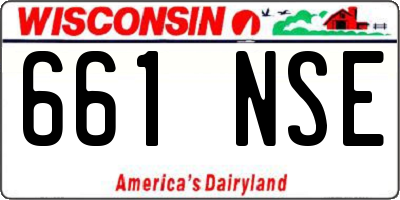 WI license plate 661NSE