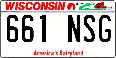 WI license plate 661NSG