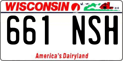 WI license plate 661NSH