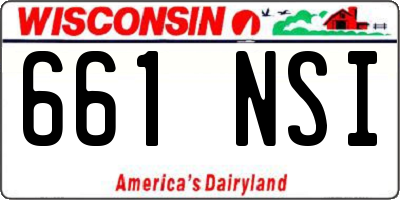WI license plate 661NSI