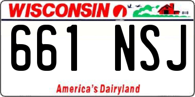 WI license plate 661NSJ