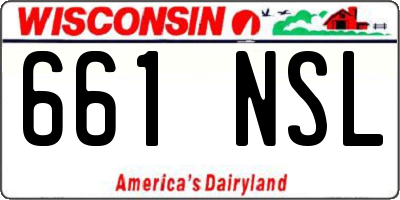 WI license plate 661NSL