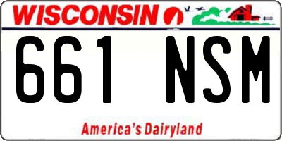 WI license plate 661NSM