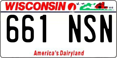 WI license plate 661NSN