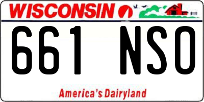WI license plate 661NSO