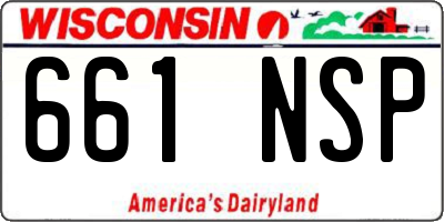 WI license plate 661NSP