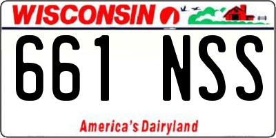 WI license plate 661NSS
