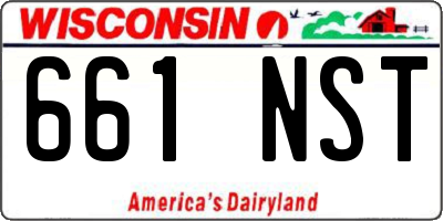 WI license plate 661NST