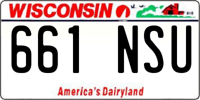 WI license plate 661NSU