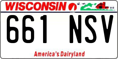 WI license plate 661NSV