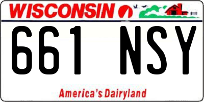 WI license plate 661NSY