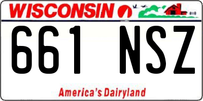 WI license plate 661NSZ