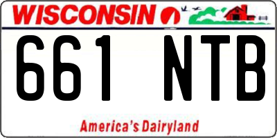 WI license plate 661NTB