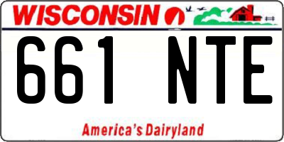 WI license plate 661NTE