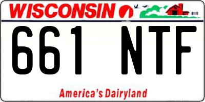WI license plate 661NTF